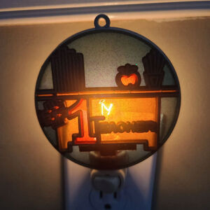 Vintage stained gladden #1 Teacher Night Light Green Red